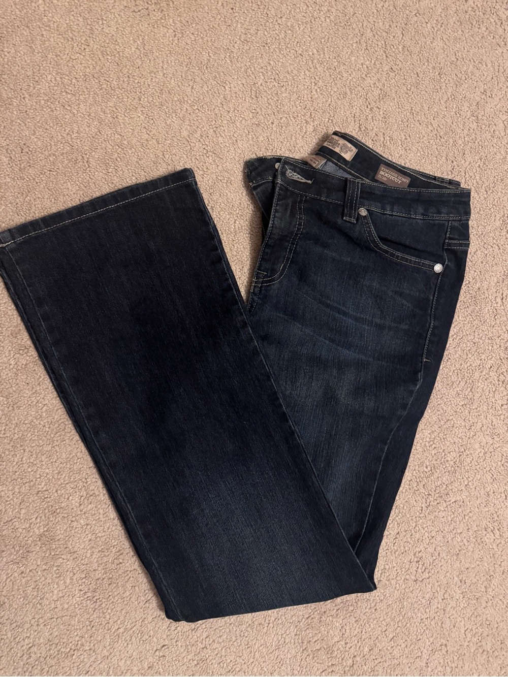 Women's Boot Cut Jeans in Dark Indigo Wash - Classic Everyday Style